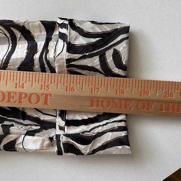 Alex Evenings Blazer Womens Small Silver Black Tie Closure‎ - Picture 9 of 10